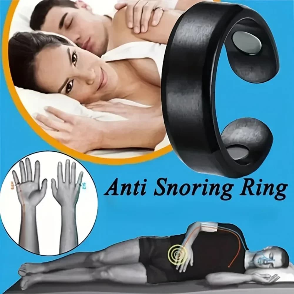 1pc Unisex Anti Snore Acupressure Ring Sleep Aid Ergonomic Comfortable Wearable for Better Sleep Quality Men Women Partner Gift