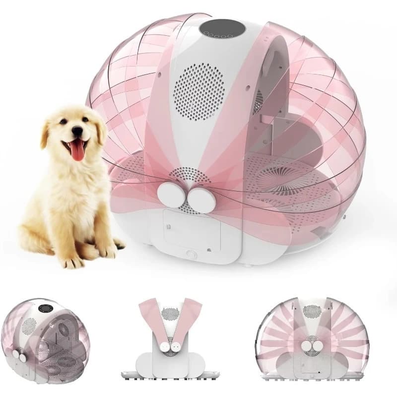 Macchina per toelettatura per animali domestici a temperatura costante Scatola per asciugacapelli rosa per animali domestici Scatola per asciugacapelli rapida per animali domestici a basso rumore