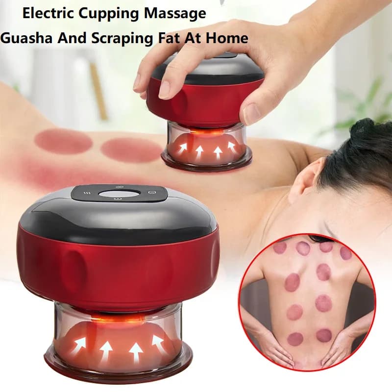 Ricarica Set di terapia di coppettazione sottovuoto elettrico Massaggio per raschiare la pelle Guasha Bruciatore di grasso corporeo dimagrante wireless Coppettazione di livello 6/12