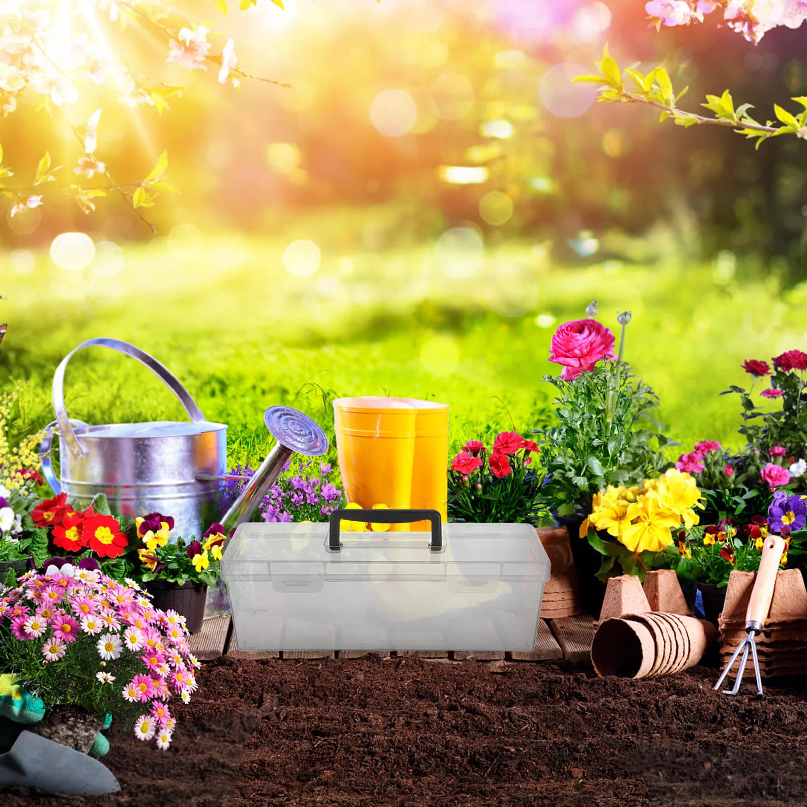 Scatola Trasparente in Plastica per Organizzare e Conservare Semi, Design Compatto e Portatile per Conservare Semi di Giardino, Verdure, Fiori e Piante