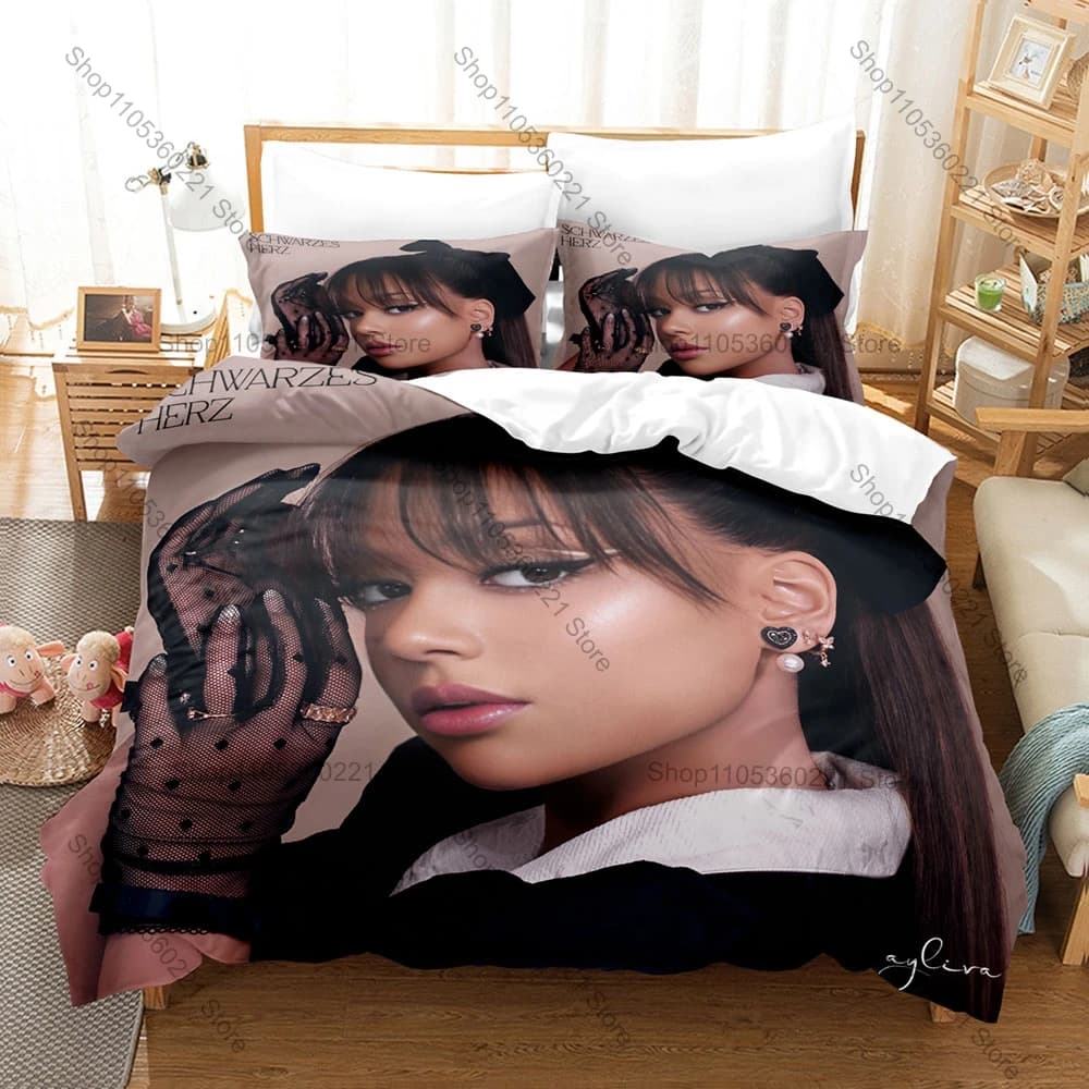 Personality Ayliva Singer Bedding Set New Duvet Cover Set With Pillowcases Home Textile Bedroom Decor For Music Lovers