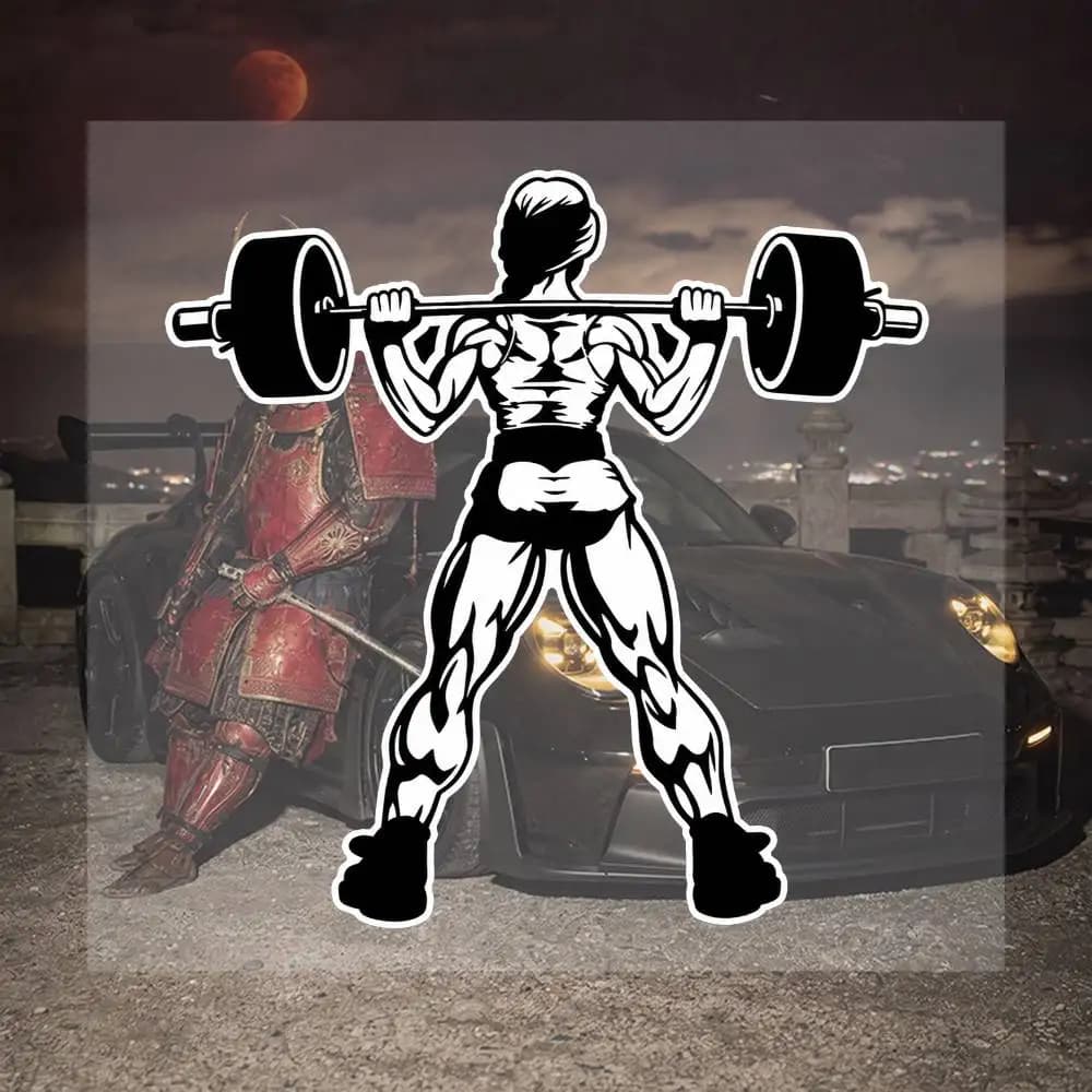 Dumbbell Muscle Fitness 16cm Sticker Collection Graffiti Style Waterproof Decal Pack For Laptop Motorcycle Helmet DIY Decoration