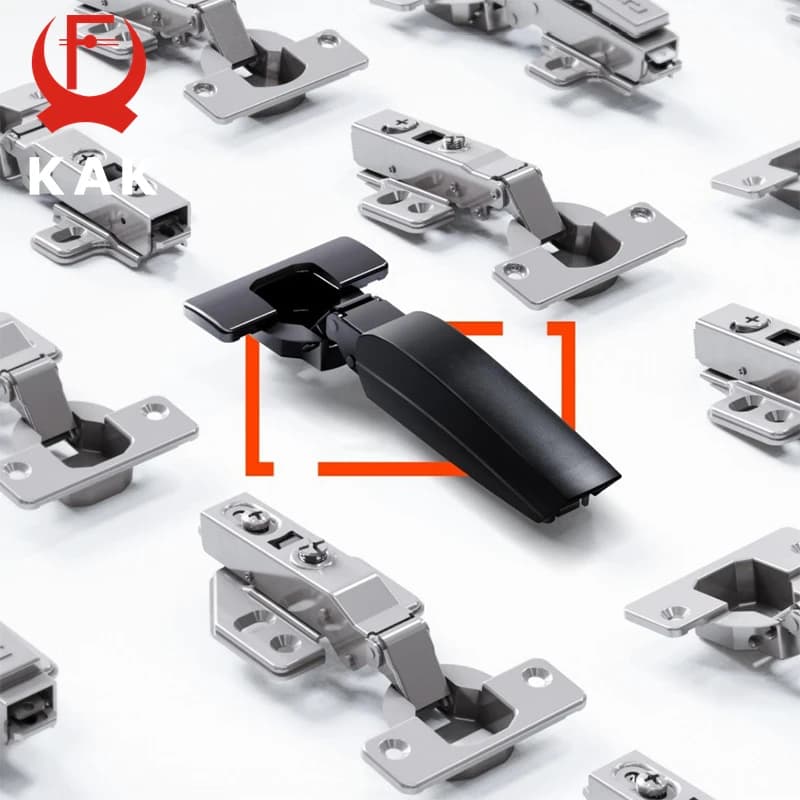 KAK 2PCS Cerniere da cucina idrauliche nascoste Nero Chiusura morbida Cerniera per porta dell'armadio Serranda Porta dell'armadio Ferramenta Cerniere per mobili