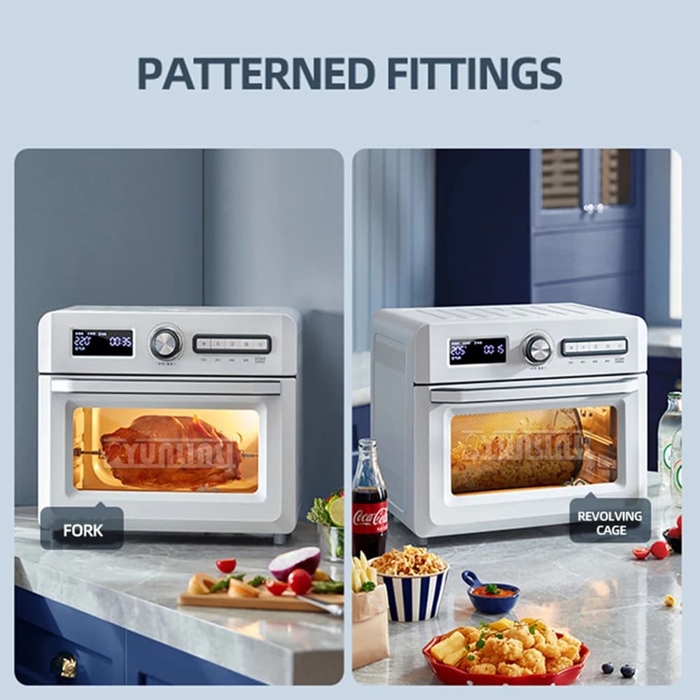 Full-automatic Air Fryer Baking Oven Large-Capacity Household Stainless Steel Toaster Grill Elektrikli Ev Aletleri Mutfak