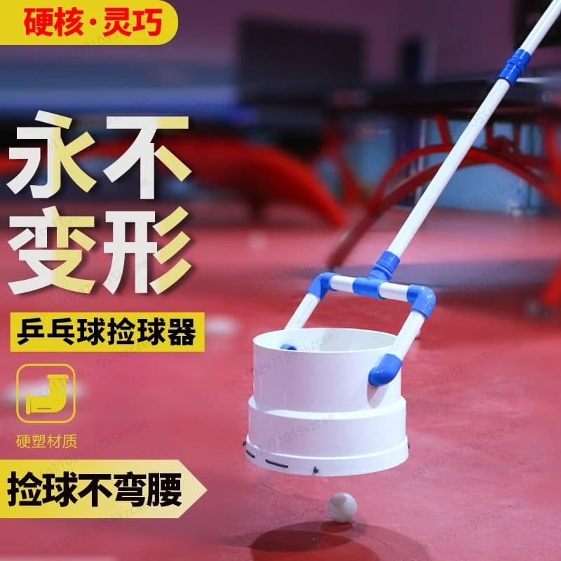 Efficiente raccoglitore di palline portatile per ping pong | Durevole, non formativo con portata multi-angolo