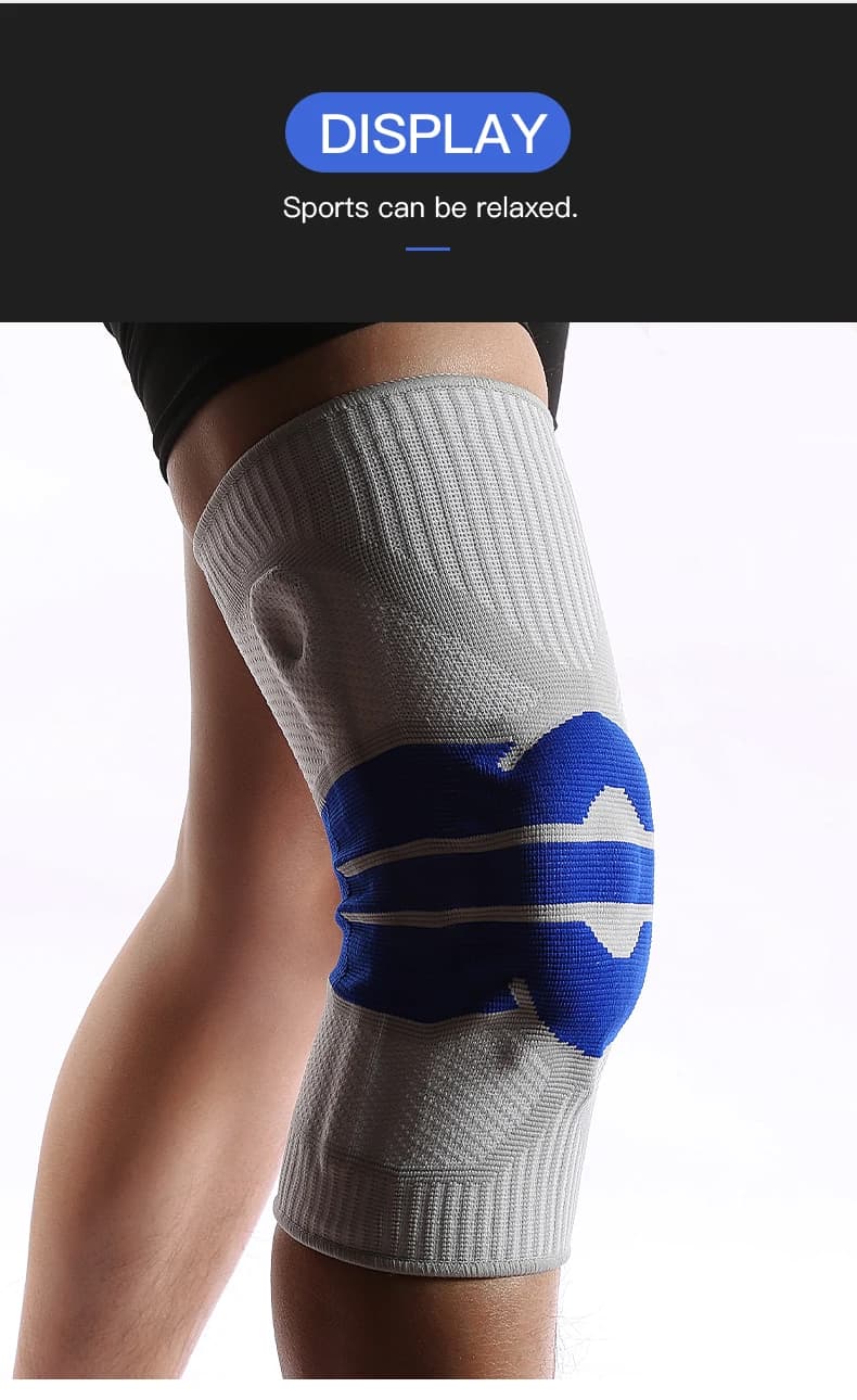 Ginocchiera in silicone, protezione per artrite, supporto per le articolazioni, compressione del menisco, protezione sportiva.