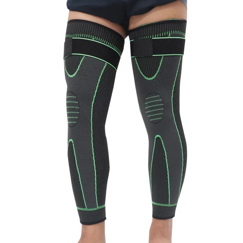 2 Pieces Supports for Knee and Legs, Long Compression Protections for Ginocchio, Arthritis Lift, for Race, Gym, Sport, Knee Pad