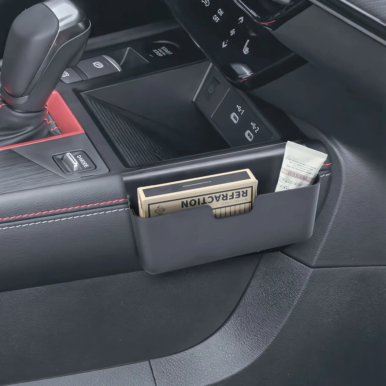 HGWEI Organizzatore della console centrale per il 2025 Nissan Kicks Gear Shift Scatola portaoggetti sospesa Vassoio Supporto per telefono interno Accessori per auto