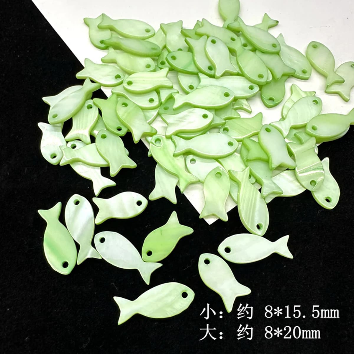10 pz/lotto Perline di Conchiglia Naturale a Forma di Pesce, Distanziatori Sciolti per Creazione Gioielli Fai da Te, Collane, Bracciali, Accessori 8x20mm
