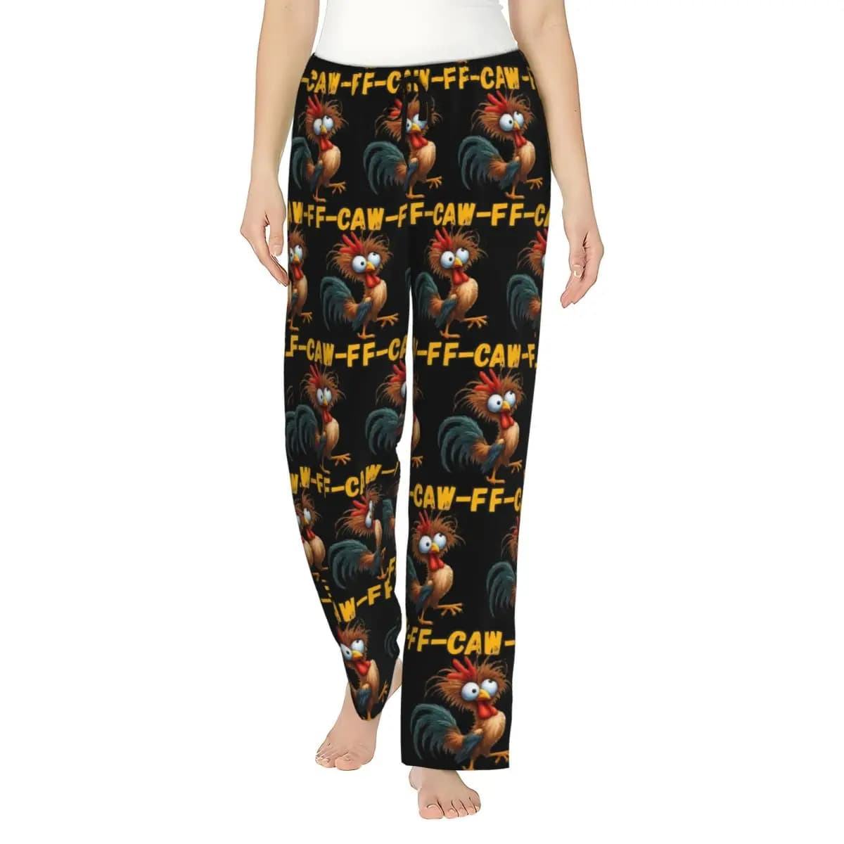 Girl's Pajama Pants F-Caw-F Chicken Quote Rooster Meme Lounge Pants Loose Fit Sleep Bottoms Dorm