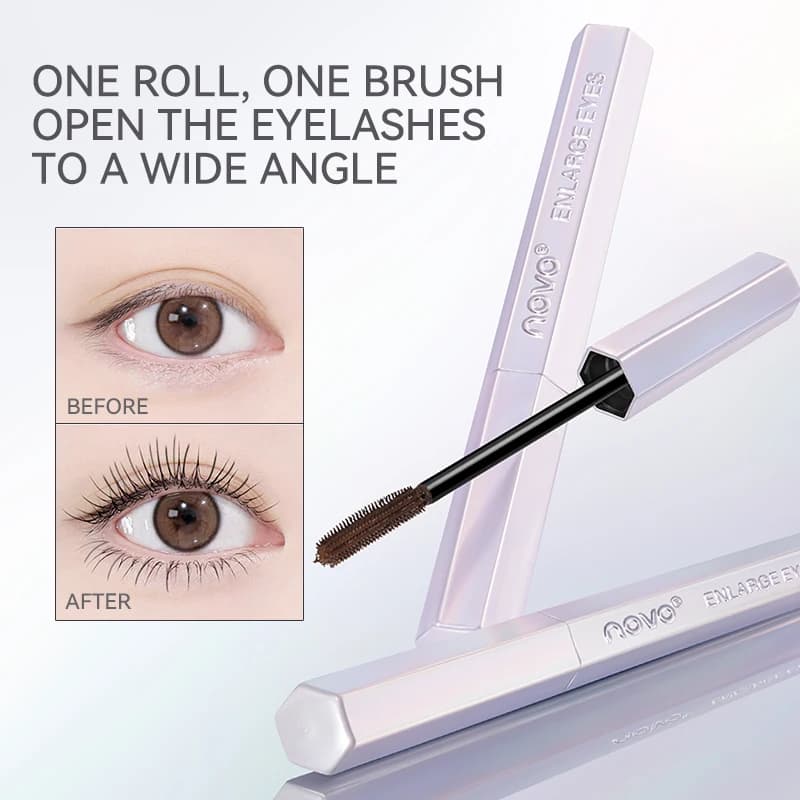 NOVO Light Feather Sliver Eye Black Fine Brush Eye Black Create Fluffy and Dense Lashes Shape Natural, Dense and Slim Eye Makeup