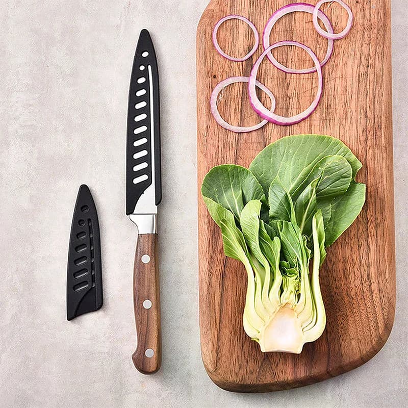 Fodero per coltello da cucina in plastica nera, protezione per lama, custodia per coltelli da disosso, frutta, pane, chef