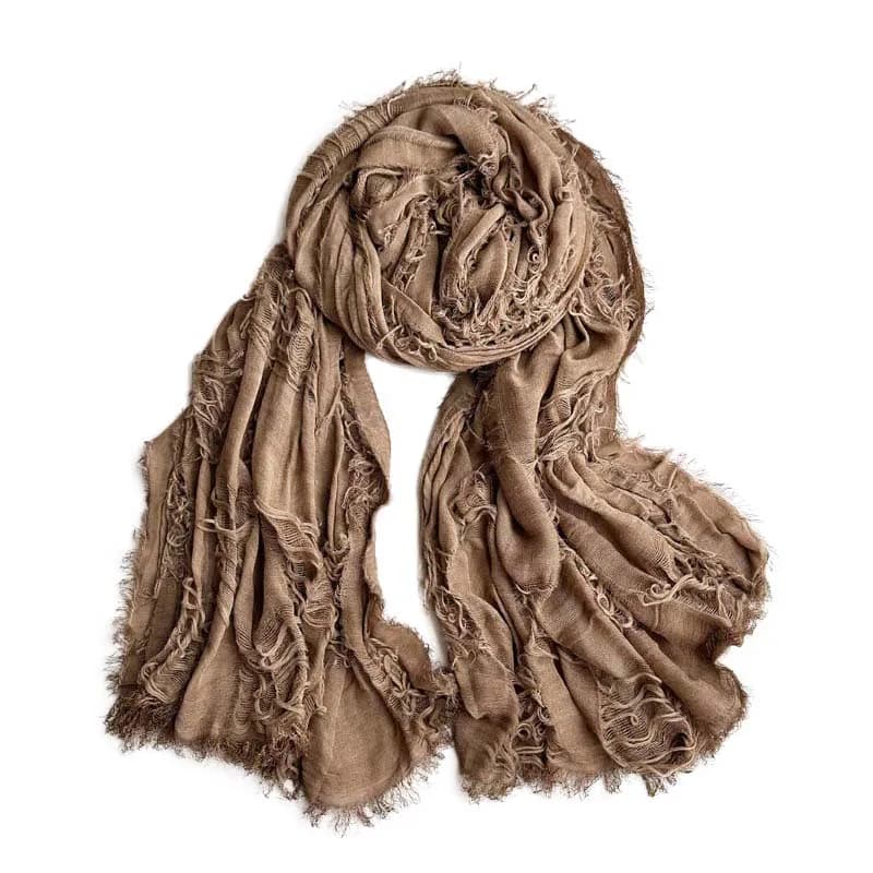 Sciarpa in cotone effetto invecchiato Wasteland, lavaggio sporco, unisex