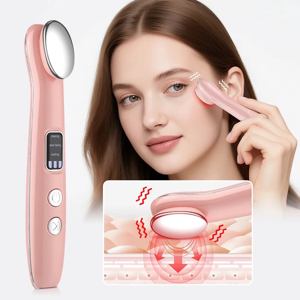 Eye Beauty Device Facial Massage Hot Compression Vibration Eye Massage Tool for Relaxing Eye Eyeliners Eye Bags Inflatable Skin Care