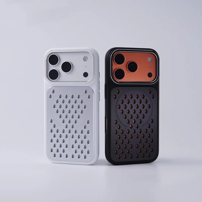 Cover Protettiva Antiurto Rigida con Rete Cava per Raffreddamento, Compatibile con Ricarica Wireless Magnetica MagSafe per iPhone 17, 17 Pro Max, 16 Pro