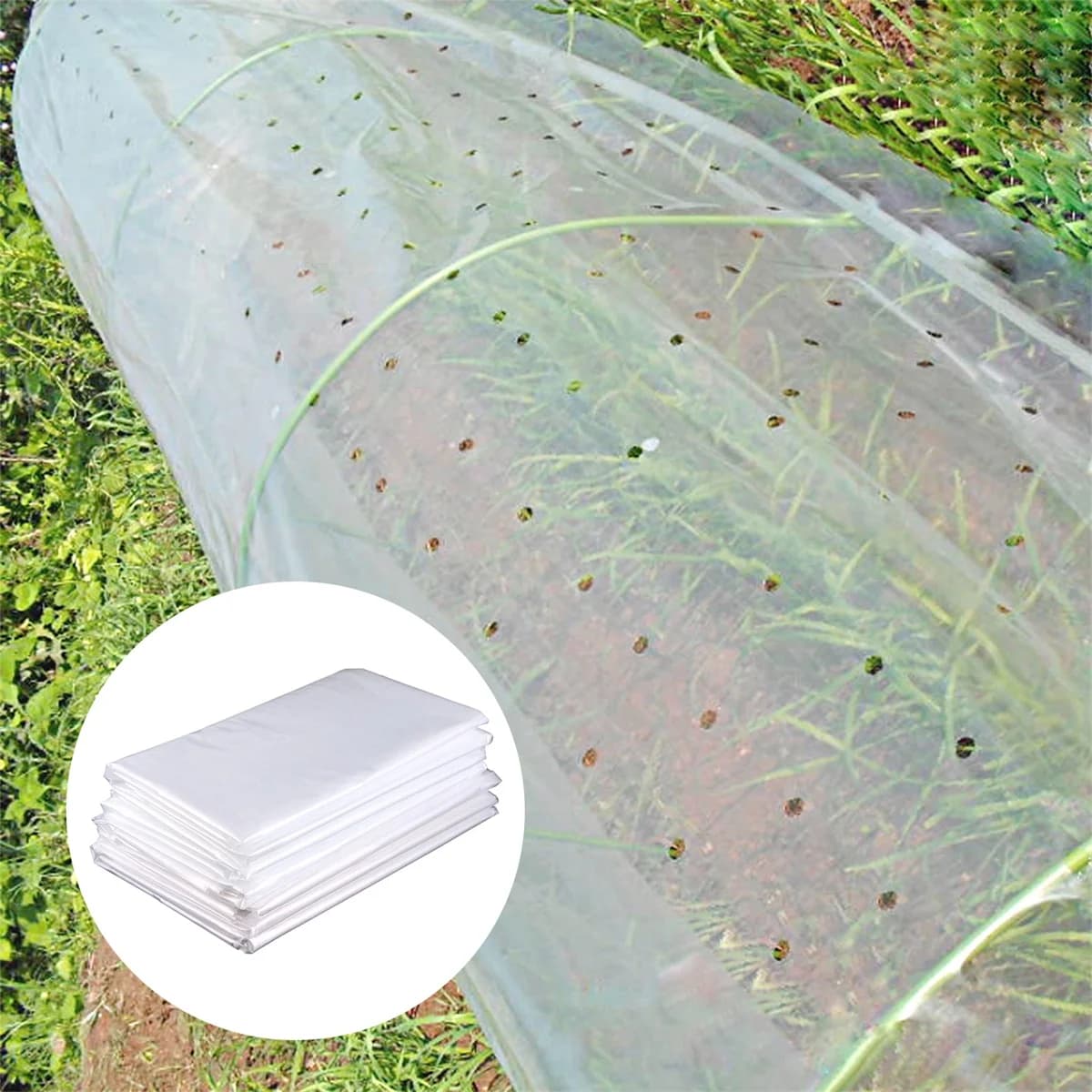 Transparent Perforated Film Protective Seed Cover for Garden Plant Film For Pre-perforated Holes For Control of Breathable Weeds