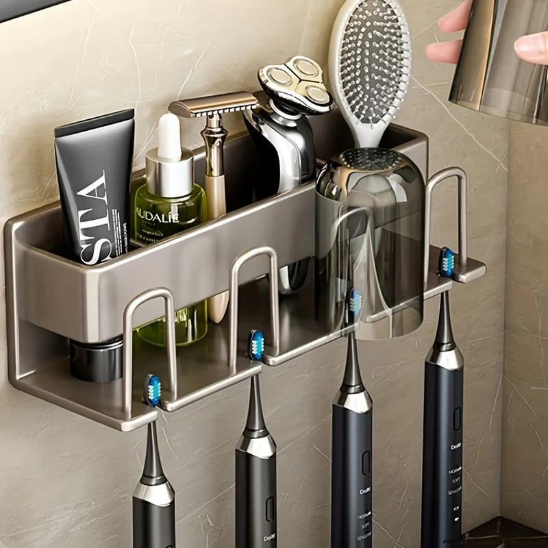 1 piece of 2/3/4 cup patch aluminum wall brush holder electric toilet washbasin cosmetic cup