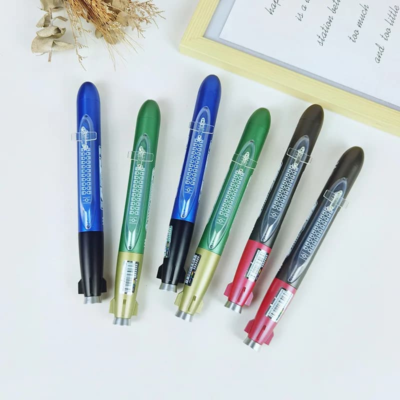 Cute Submarine Spaceship LED Light Gel Pen 0.5mm Black Ink Quick Dry Ballpoint Pen Funny Stationery For Kids Students Gift