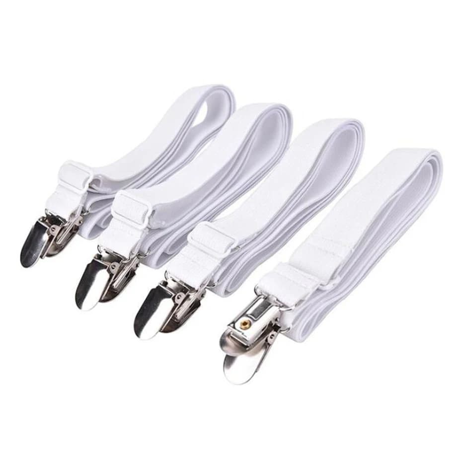 4pcs/set Elastic Bed Sheet Strip Fastener Bed Sheet Grippers Belt Adjustable Mattress Cover Blankets Holder Bed Sheet Set queen size bed sheets set cotton bed cover