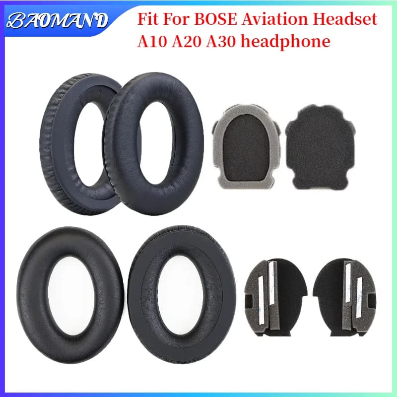 Cuscinetti auricolari per cuffie BOSE Aviation A10 A20 A30 Cuffie di ricambio Cuscino per fascia Cuffie Gamer Custodia in pelle