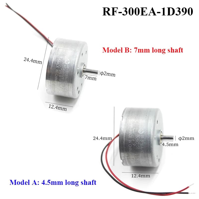 Mabuchi RF-300EA-1D390 Mini 300 Motore DC 3.7V 5V 6V 7000RPM Micro 24mm Motore Mandrino Rotondo FAI DA TE Hobby Giocattolo Ventilatore Modello di Energia Solare