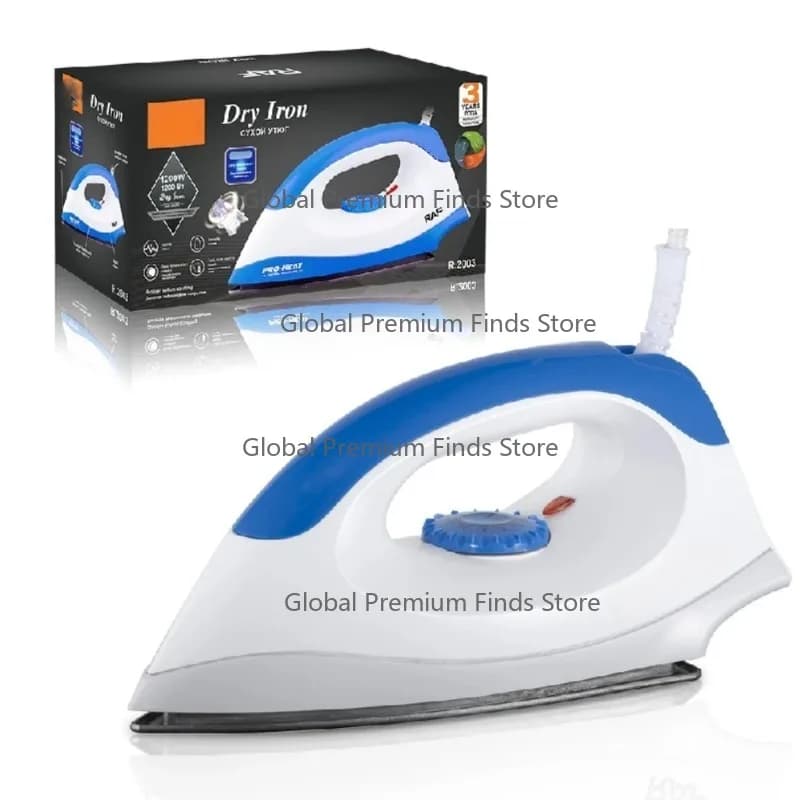 Ferro da stiro elettrico professionale da 1200 watt per uso domestico con piastra base in ceramica piccola asse da stiro a vapore secco montabile