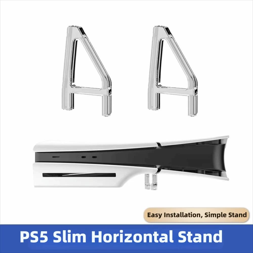 Supporto Trasparente per PS5 Slim a Forma Triangolare, Supporto Orizzontale Universale Antiscivolo per Console di Gioco PS5 Slim/PS5 Pro