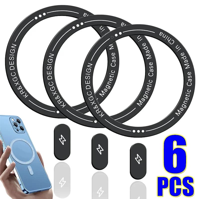 Universal Metal Sticker Ring for Magsafe Adhesive Wireless Charger Iron Sheet for Iphone 15 14 13 Car Phone Holder Mount Plate