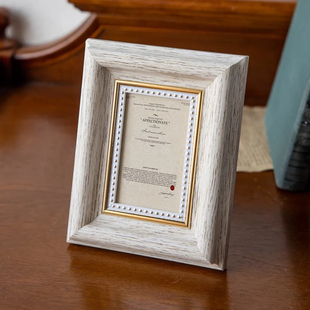 2 old rustic small frames, 3 inch square frames, hand-made photo frames for office