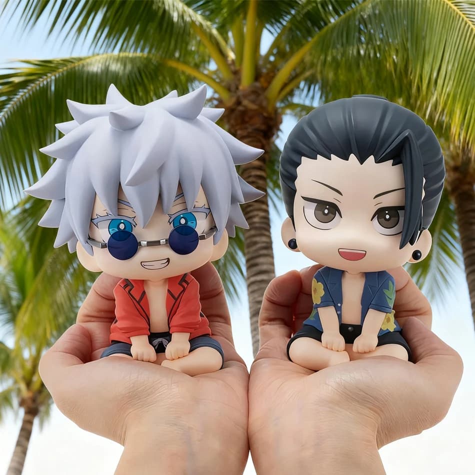 Anime JJK Figura Geto Suguru guarda la figura edizione Q Satoru Gojo figura geto e gojo Action Figure Posa seduta Modello Giocattolo Regalo