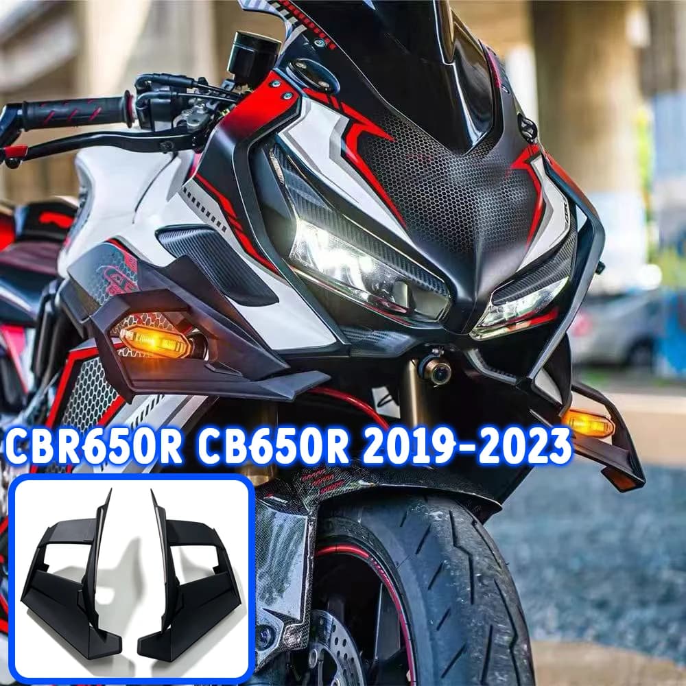 For HONDA CBR650R CB650R 2019-2023 Motorcycle Aerodynamic MOTO GP Wing Kit Side Wing Fixed Wing Spoiler Fairing Accessories