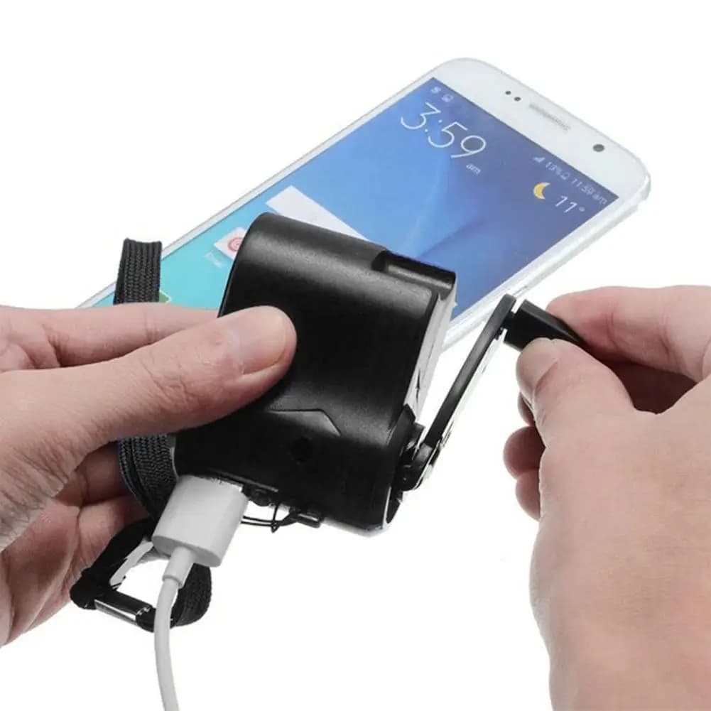 New Hand Crank USB Emergency Charger Portable Manual Power Generator Outdoor Survival Tool For Camping Hiking Travel Charging