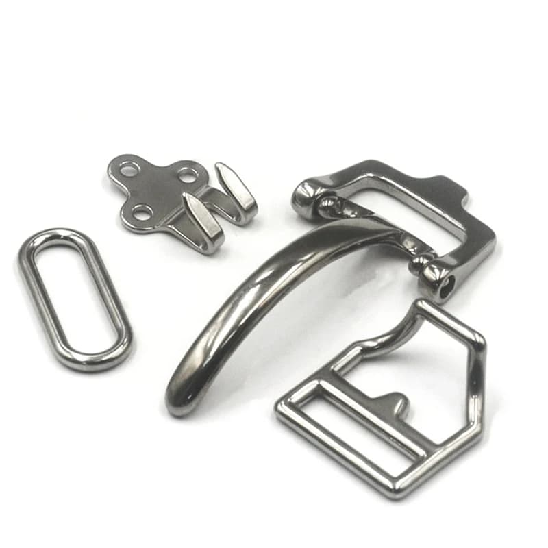 Stainless steel Cavalry buckles DIY leather accessories solid brass belt buckle Bag Buckle For 3.8cm Wide belt with rivet screws
