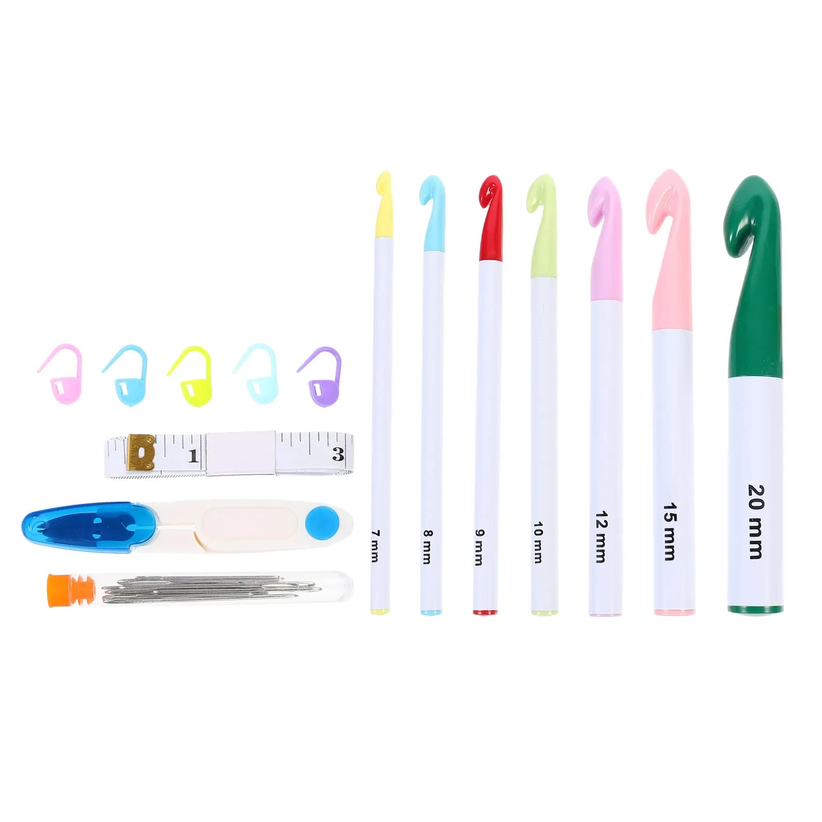 Set Premium di Uncinetti Ergonomici Leggeri e Portatili, Kit di Aghi per Lana per Principianti, Intermedi ed Esperti, per Lavori Artigianali e Fai-da-Te