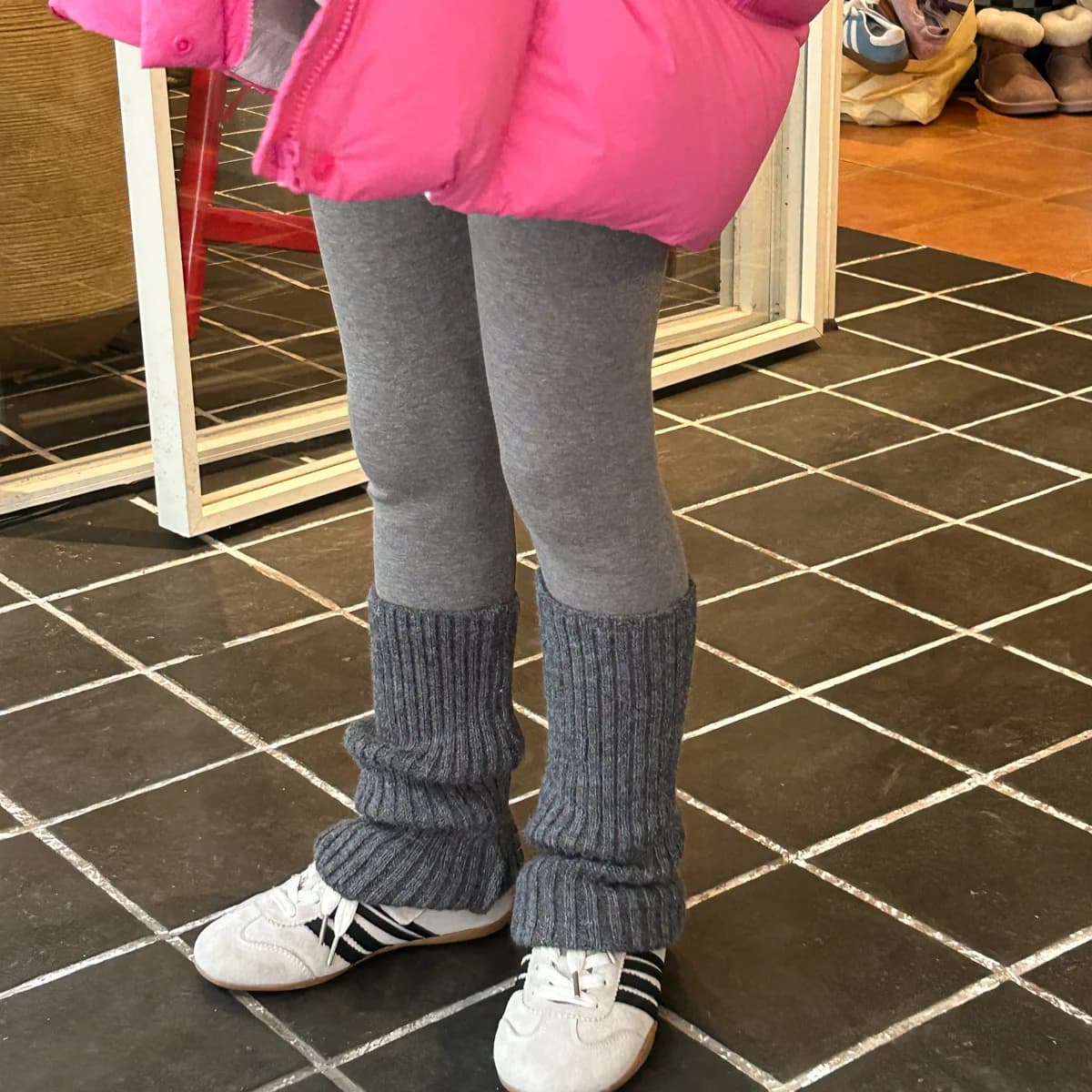 2025 Winter Thickened Solid Color Pantyhose Leggings Girls Simple Versatile Leggings with Socks