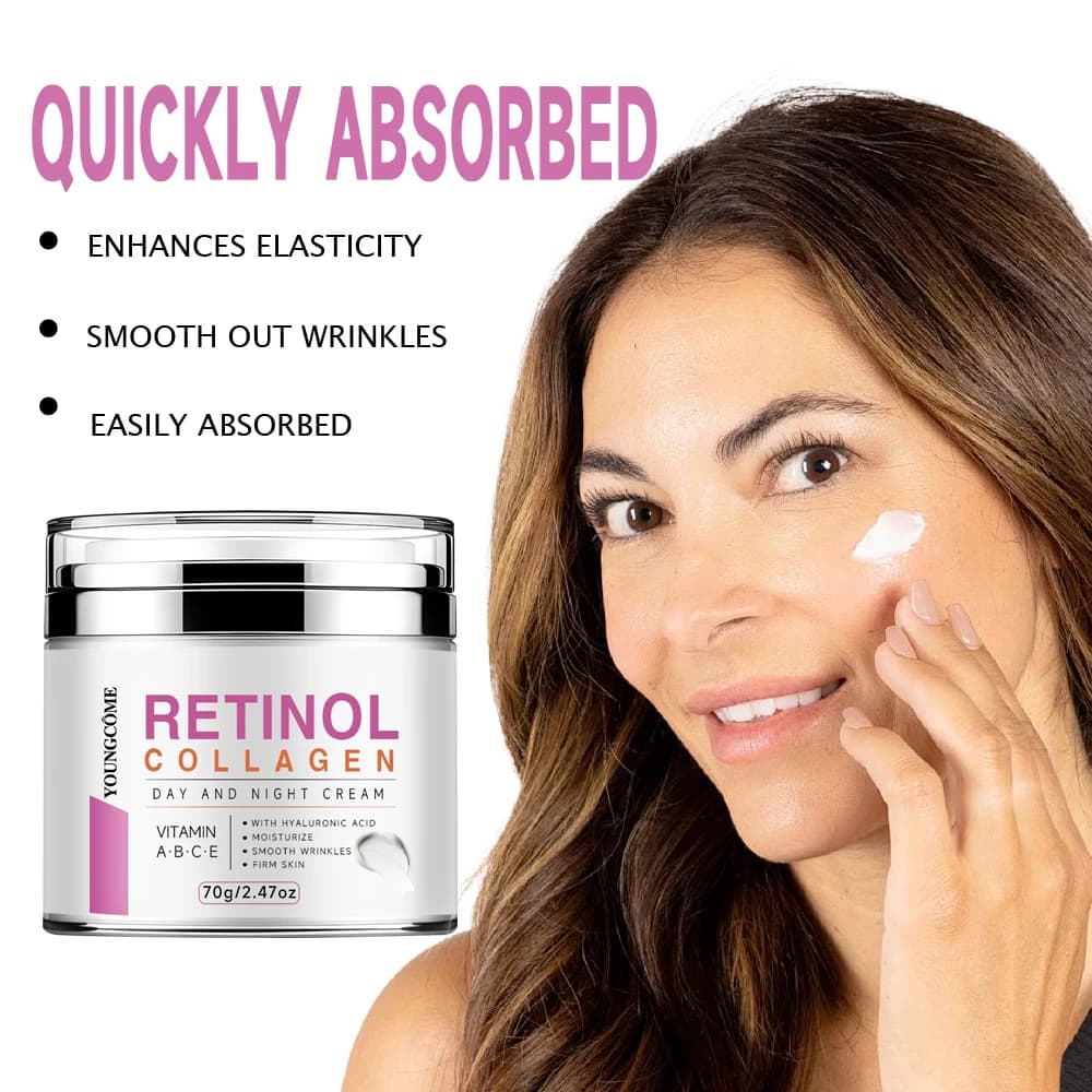 YOUNGCOME Retinol Collagen Cream For Face Anti Aging Hyaluronic Acid Hydrating Cream For Skin Removal Products For Skin Care