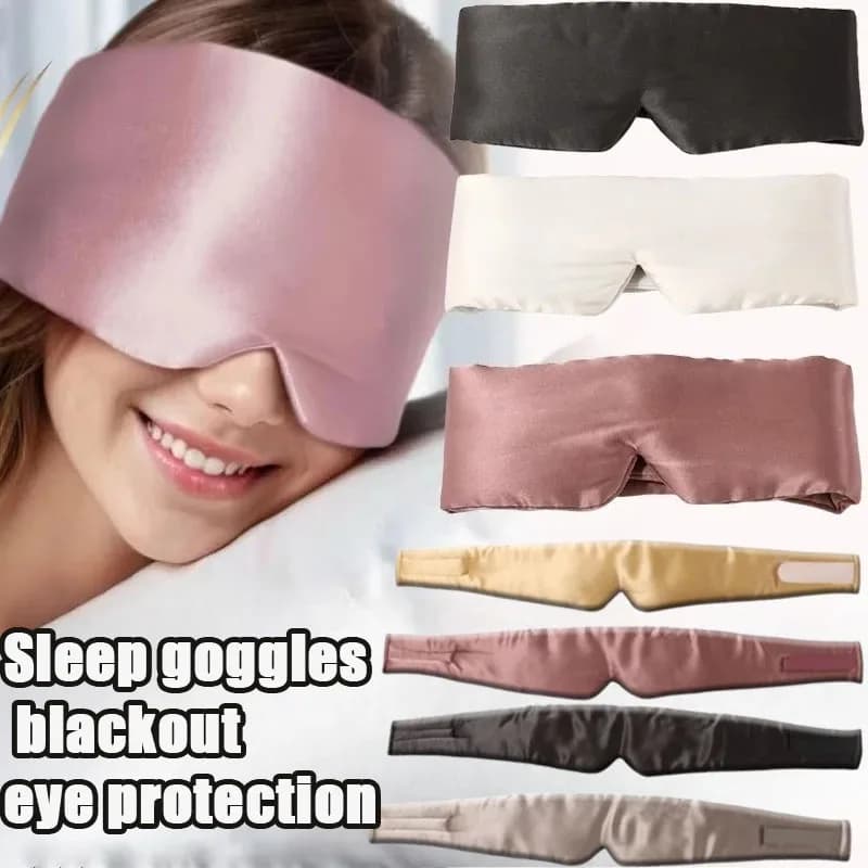 1PC Silk Sleep Mask Embroidery Printed Floral for Men Women Total Blackout Gravity Eye Mask Travel Nap Mask