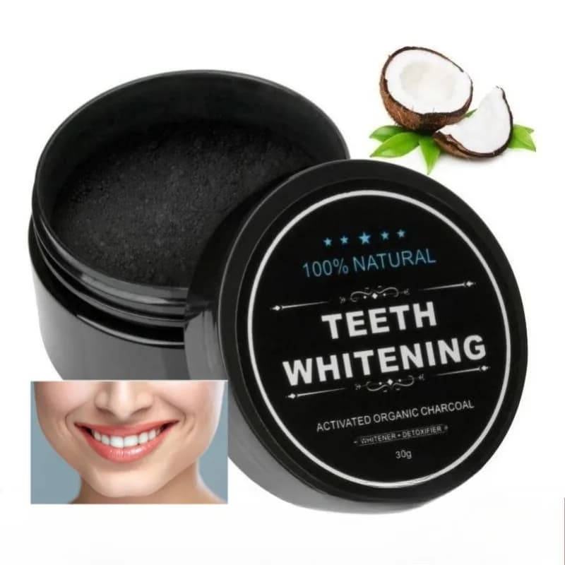 1 active carbon teeth whitening powder, charcoal teeth cleaning powder, activated carbon powder with classic coconut shell