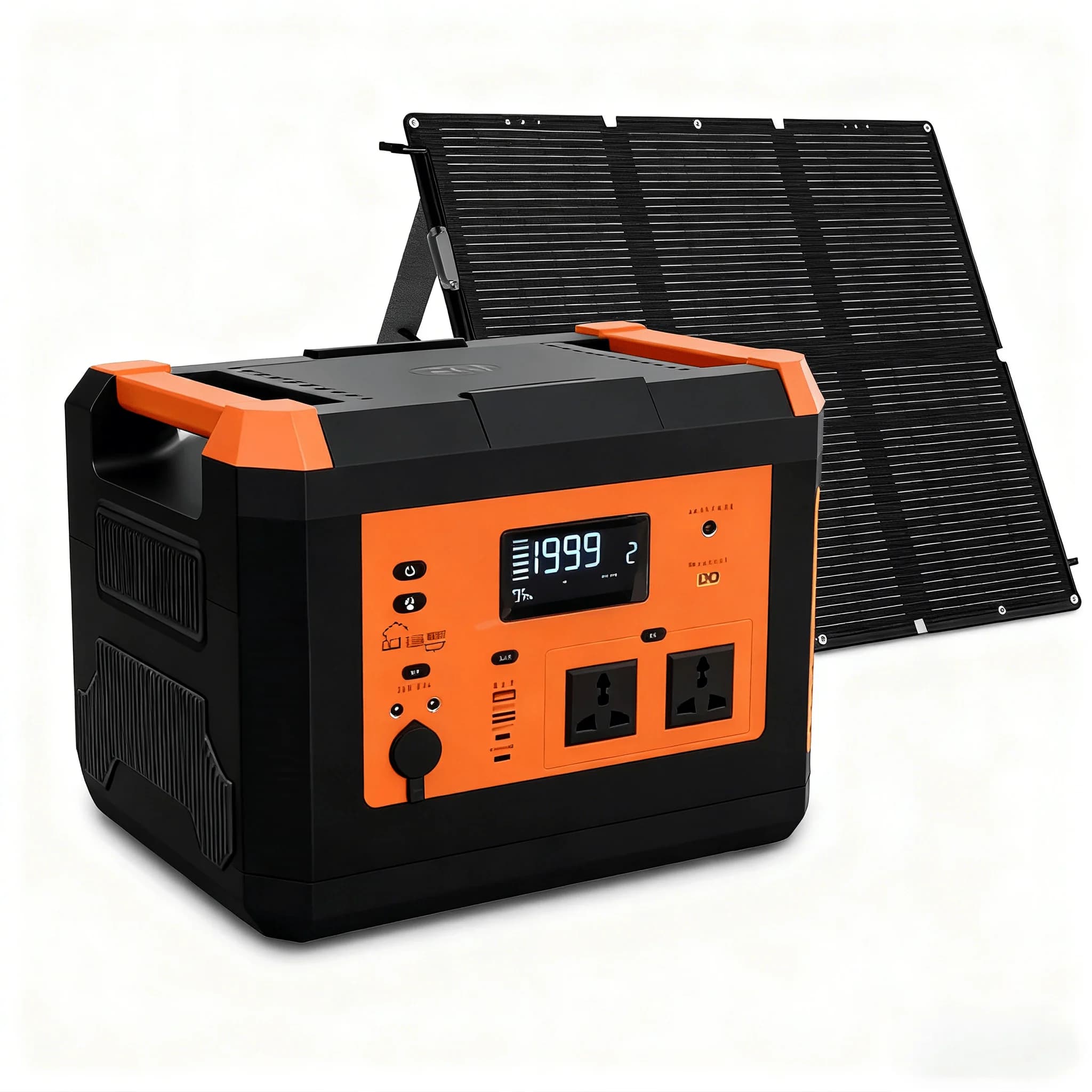 Generatore UPS 2400W 3000W, Stazione di Alimentazione Portatile Solare con Pannelli Solari, Batteria al Litio Lifepo4