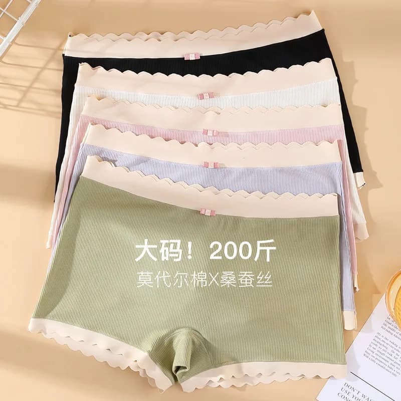 L--2XL Mutandine di cotone Pantaloni boxer da donna Taglie forti Pantaloni di sicurezza senza traccia di moda Pantaloni boxer di pizzo sexy Intimo donna