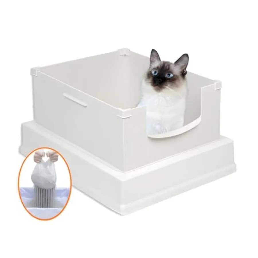 Kit Iniziale V2 Deluxe per Lettiera per Gatti Include 56 Sacchetti Monouso Standard con Filtro Bianchi