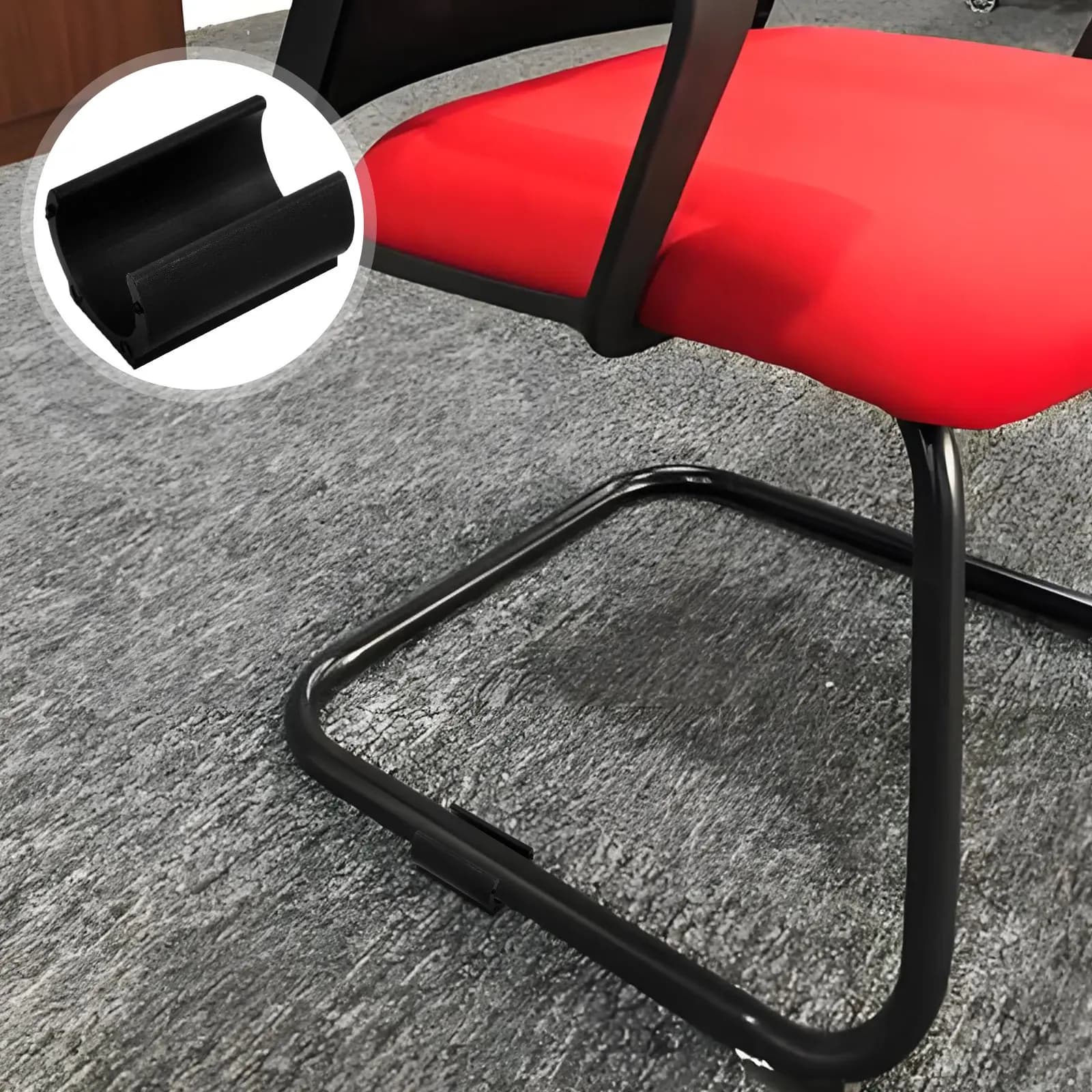 8 Pezzi Coprigambe a U in Feltro di Lana Antiscivolo Silenziosi per Protezione Pavimenti in Legno, Laminato, Vinile e Gambe di Mobili