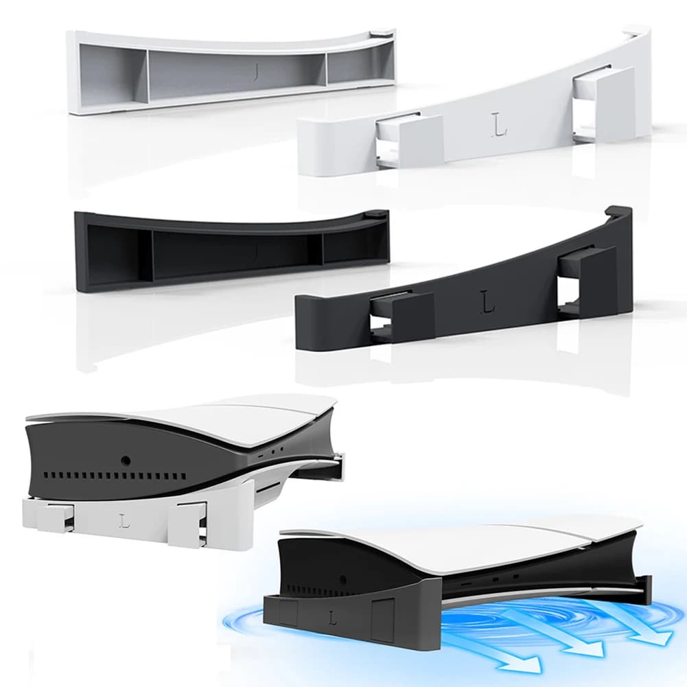 Supporto Orizzontale con Base Antiscivolo, Accessori per Console PS5 Slim, Porta Controller Salvaspazio