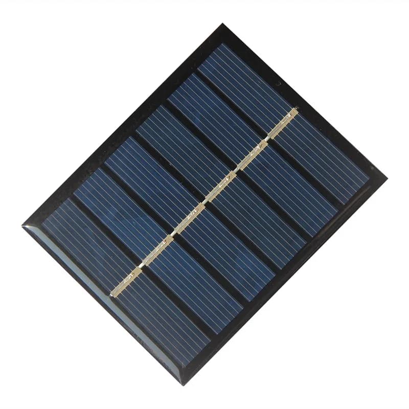 10 Pezzi Pannello Solare in Resina Epossidica 0.6W 3V, Mini Cella Solare per Fai-da-Te, Alimentazione Batteria 2.4V 3V, Luce LED da Giardino 60*75MM