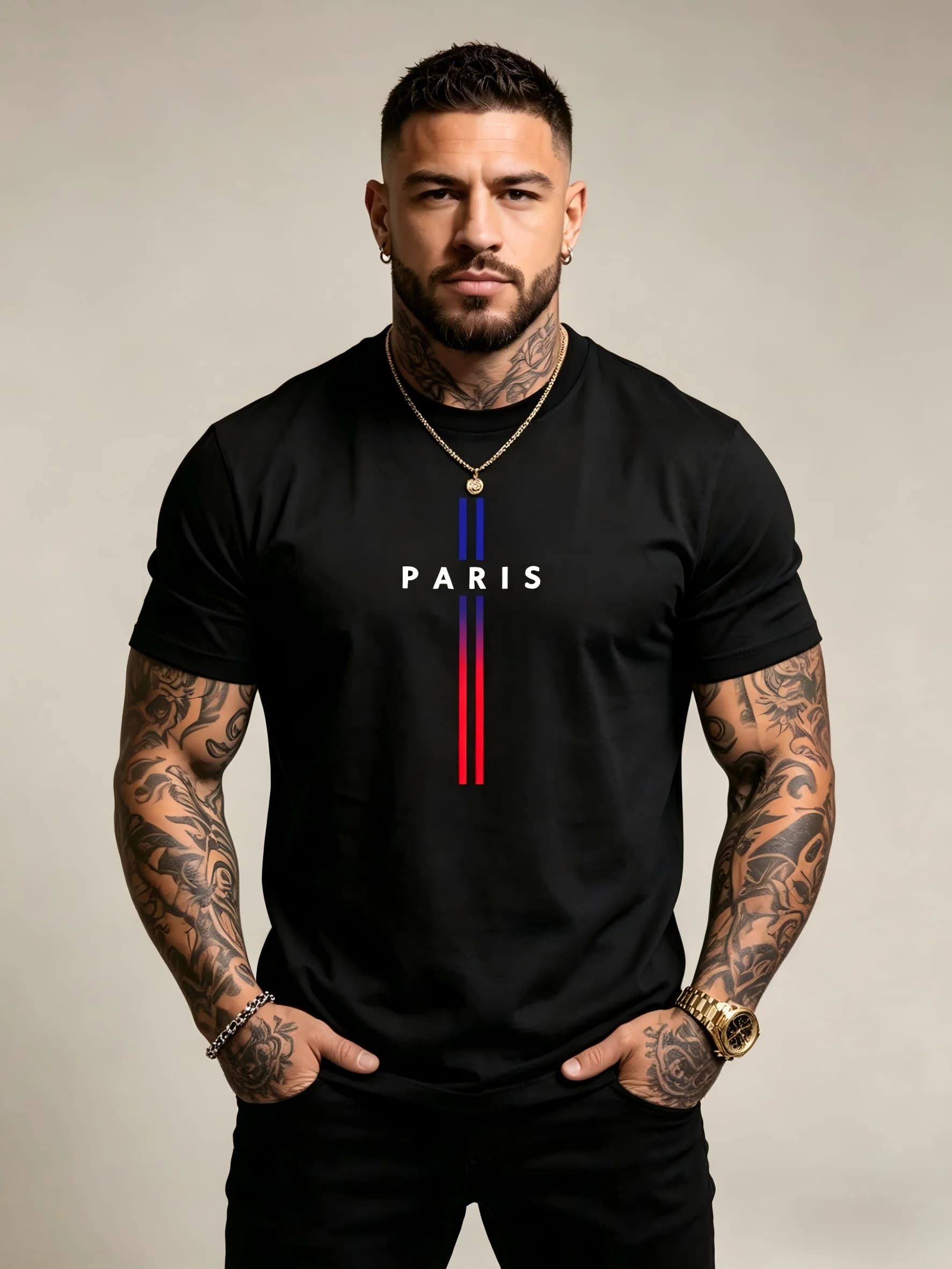 Trendy Casual A Print T-Shirt Harajuku Y2K Designer Men‘s Luxury T-Shirt men Retro Trendy Pullover Marathon Gym Fitness Tees