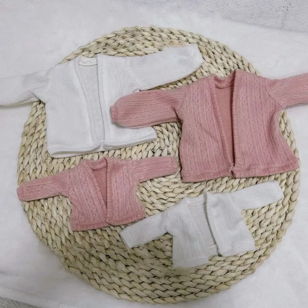 30/45 centimetri bambola elegante cardigan lavorato a maglia top cappotto abbigliamento casual maglioni per 1/4 1/6 bambole BJD vestiti fai da te accessori
