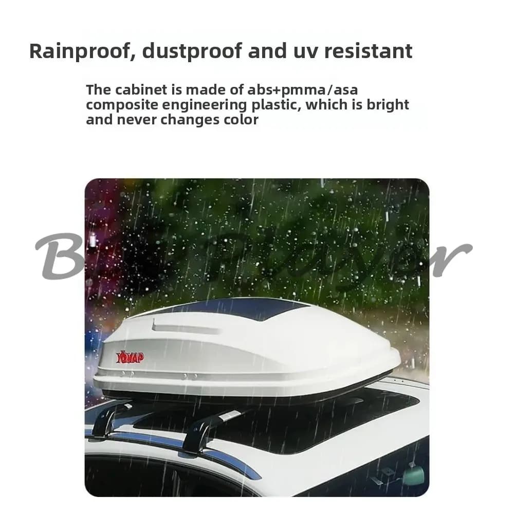 Box da Tetto per Auto SUV 300L con Pannello Solare, Ricarica Rapida, Universale 145 * 77 * 27cm