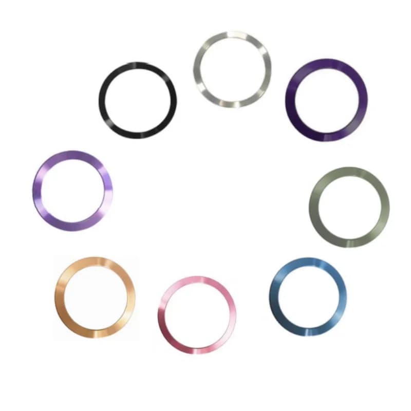 Anello magnetico con piastra metallica da 8 pezzi per caricabatterie wireless Adesivo in lamiera di ferro Patch magnetica per supporto per telefono per auto per iPhone