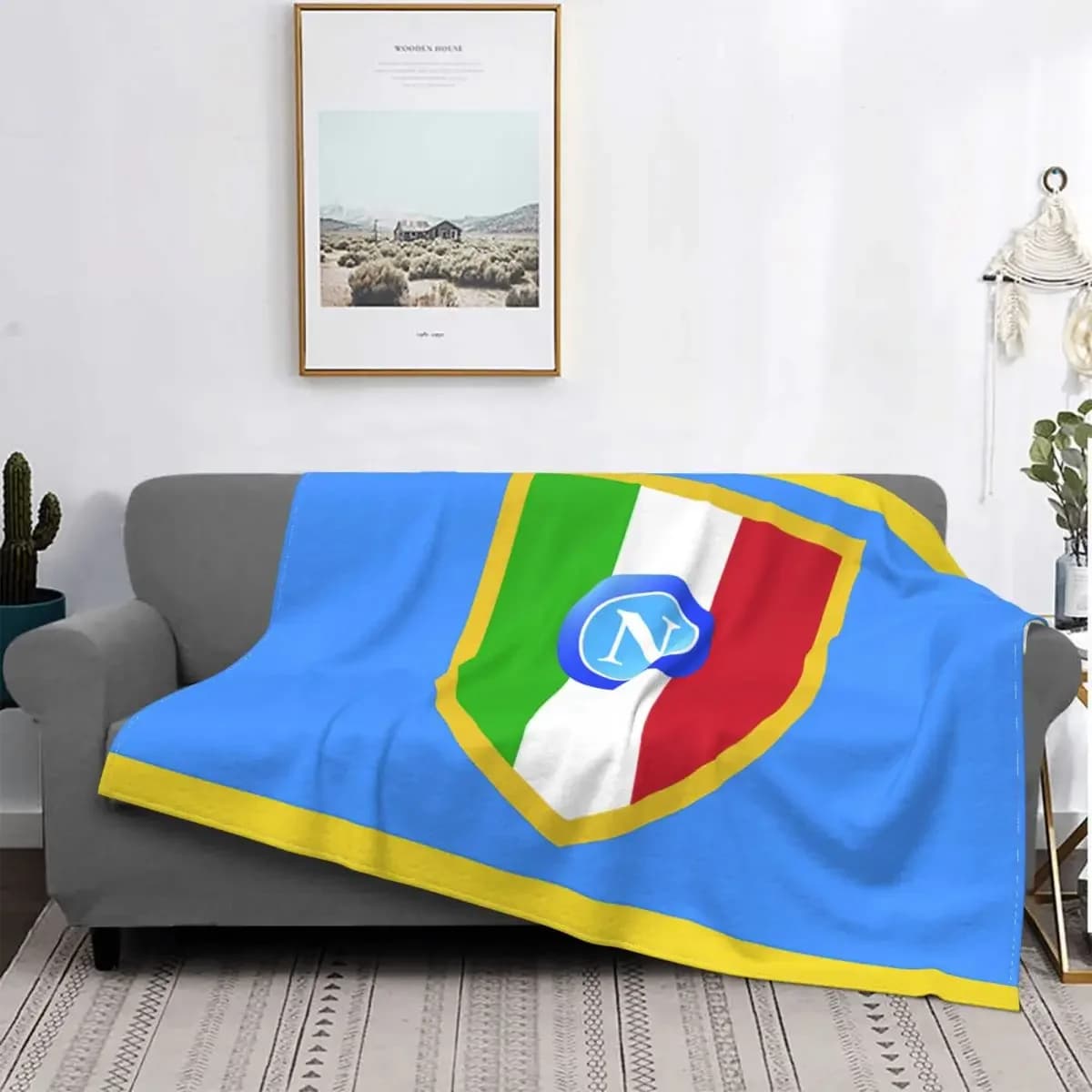 Football Ssc napoli coperte in pile coperta per biancheria da letto copriletto morbido per auto