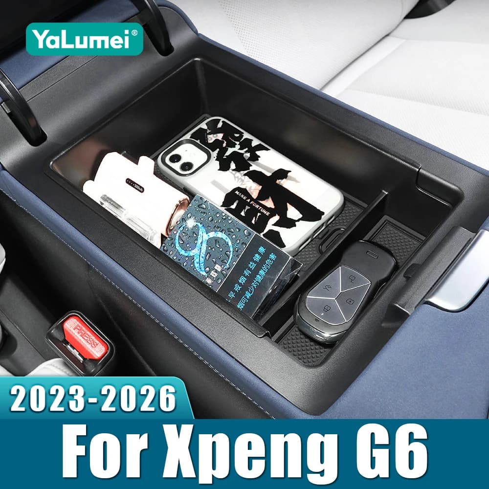 For Xpeng G6 2023 2024 2025 2026 ABS Car Central Console Armrest Storage Box Organizer Container Holder Tray Accessories